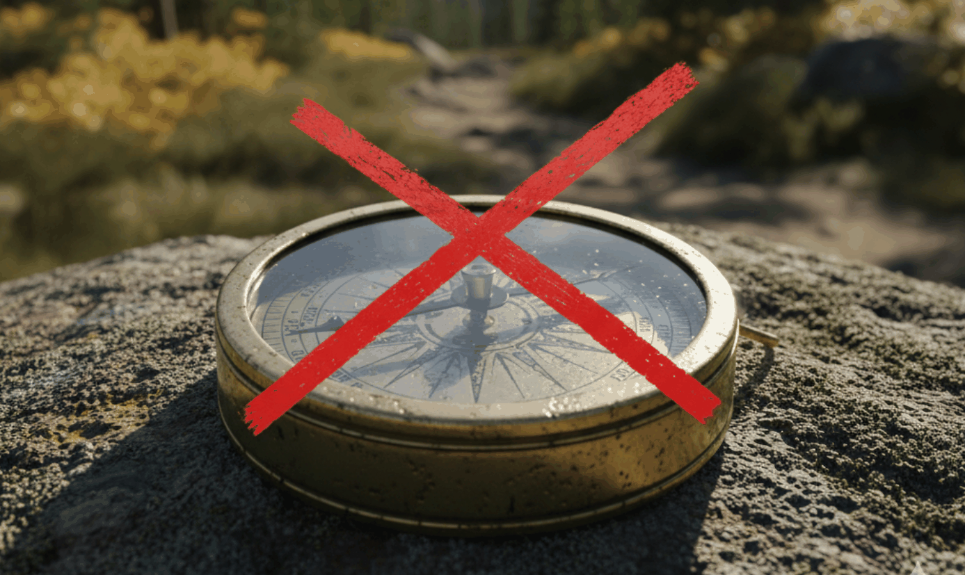 No compass